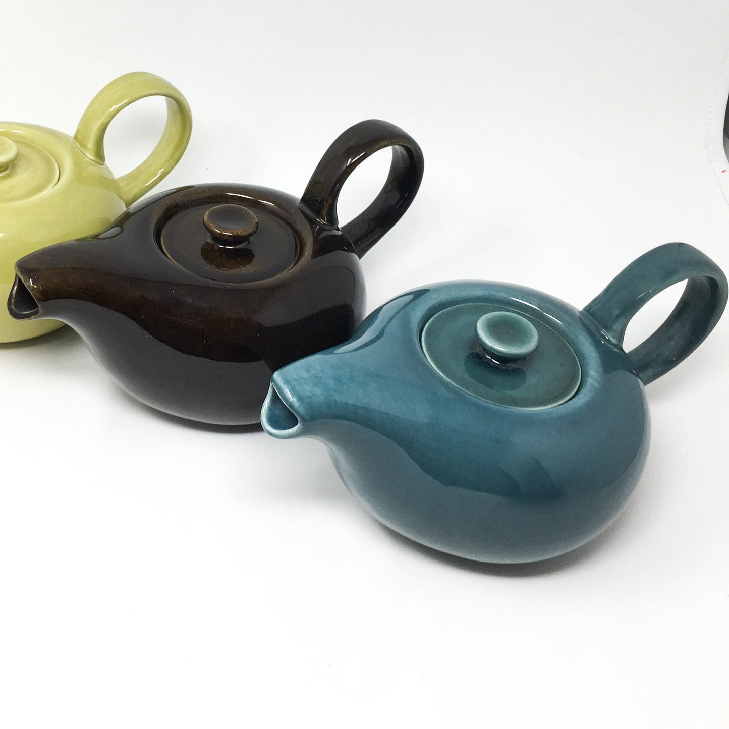 Russel Wright Seafoam Teapot | American Modern Steubenville Pottery