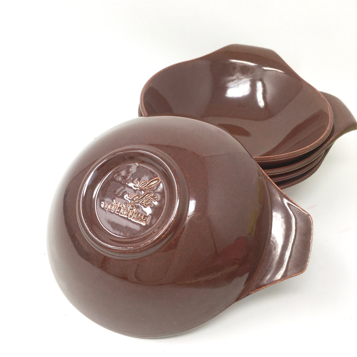 Russel Wright, Soup Bowl, Bean Brown, American Modern, Steubenville Pottery, ca 1950