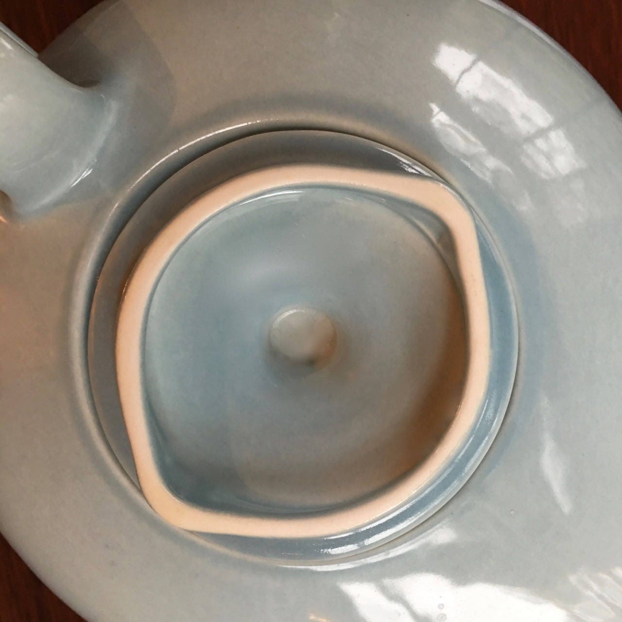 Russel Wright, Ice Blue Teapot, Casual Living by Iroquois China, 1950s