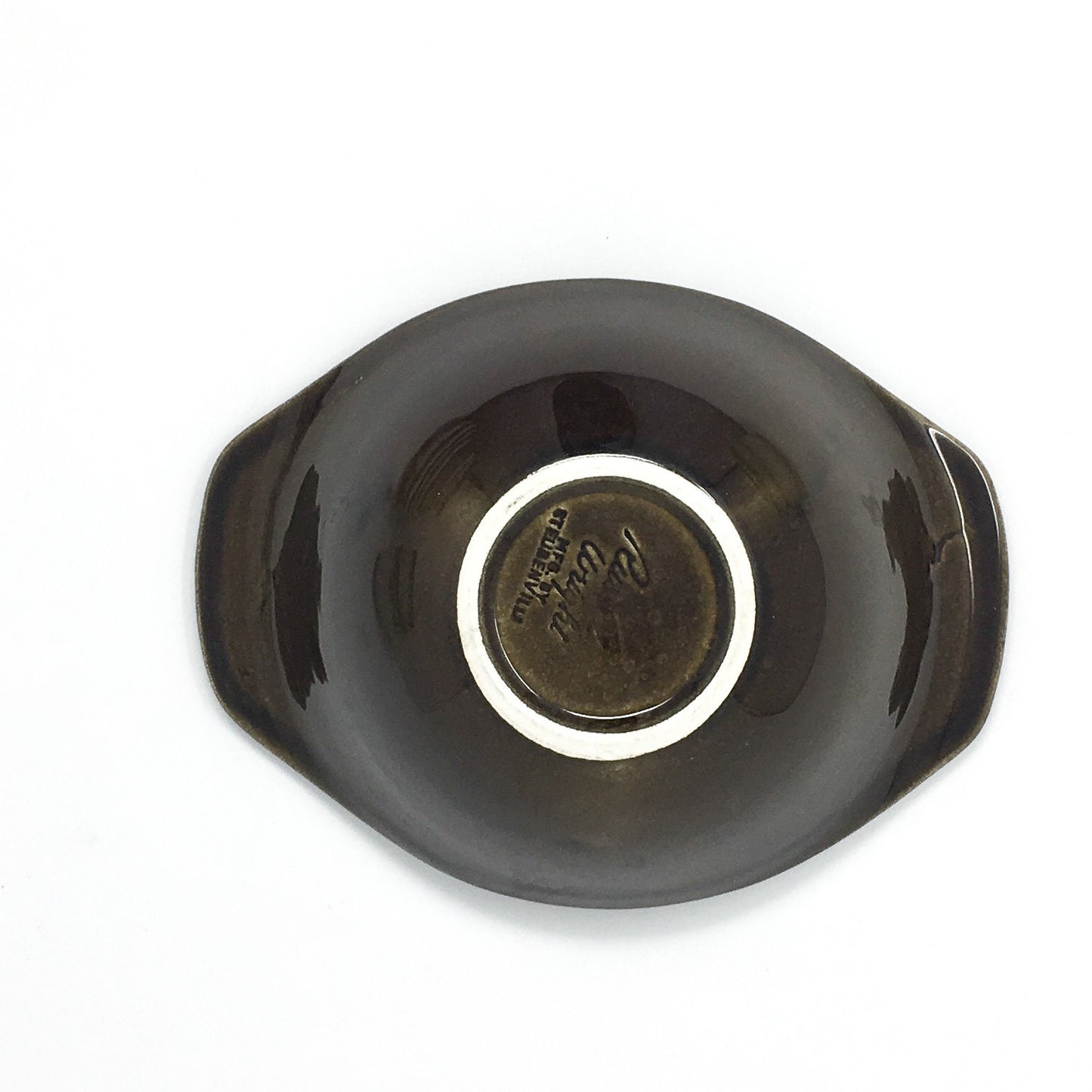 Russel Wright Black Chutney Sauceboat | American Modern Steubenville Pottery