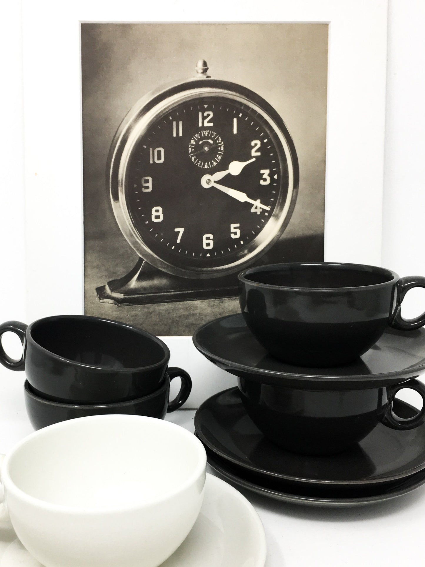 Russel Wright Charcoal Cup and Saucer | Vintage Iroquois Casual China