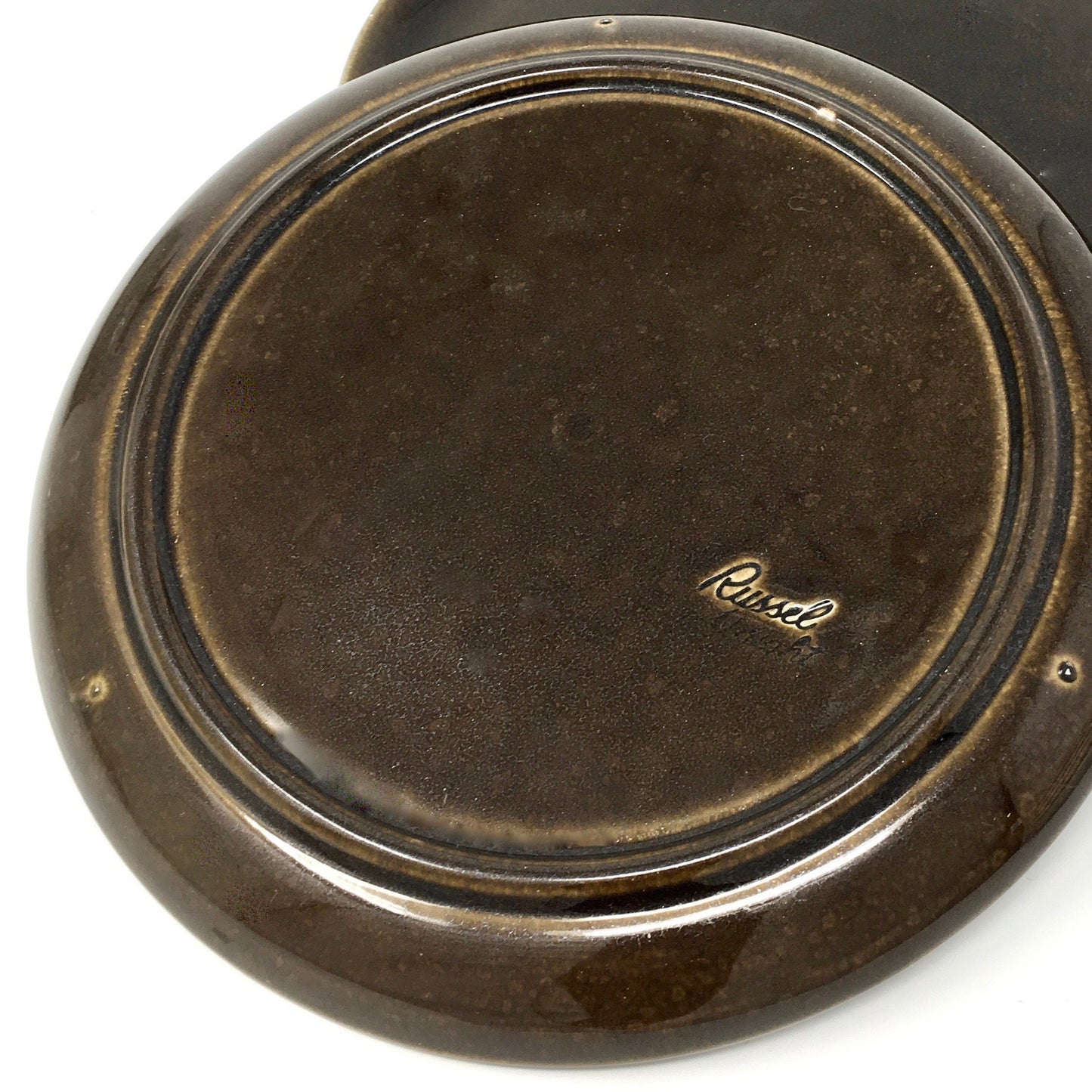 Russel Wright, Dinner Plate, Black Chutney, MCM Design, American Modern, Steubenville Pottery, 1947-1959