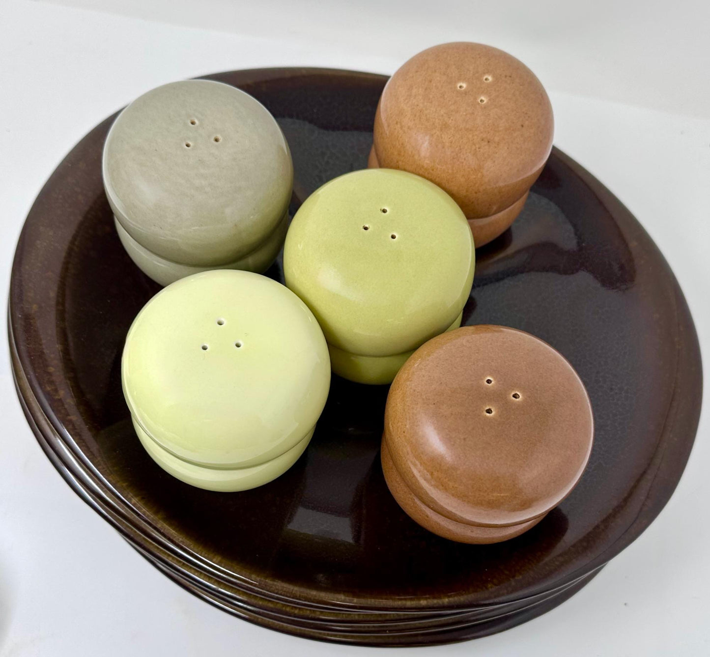 Russel Wright Oyster Salt and Pepper Shakers | Iroquois Casual China