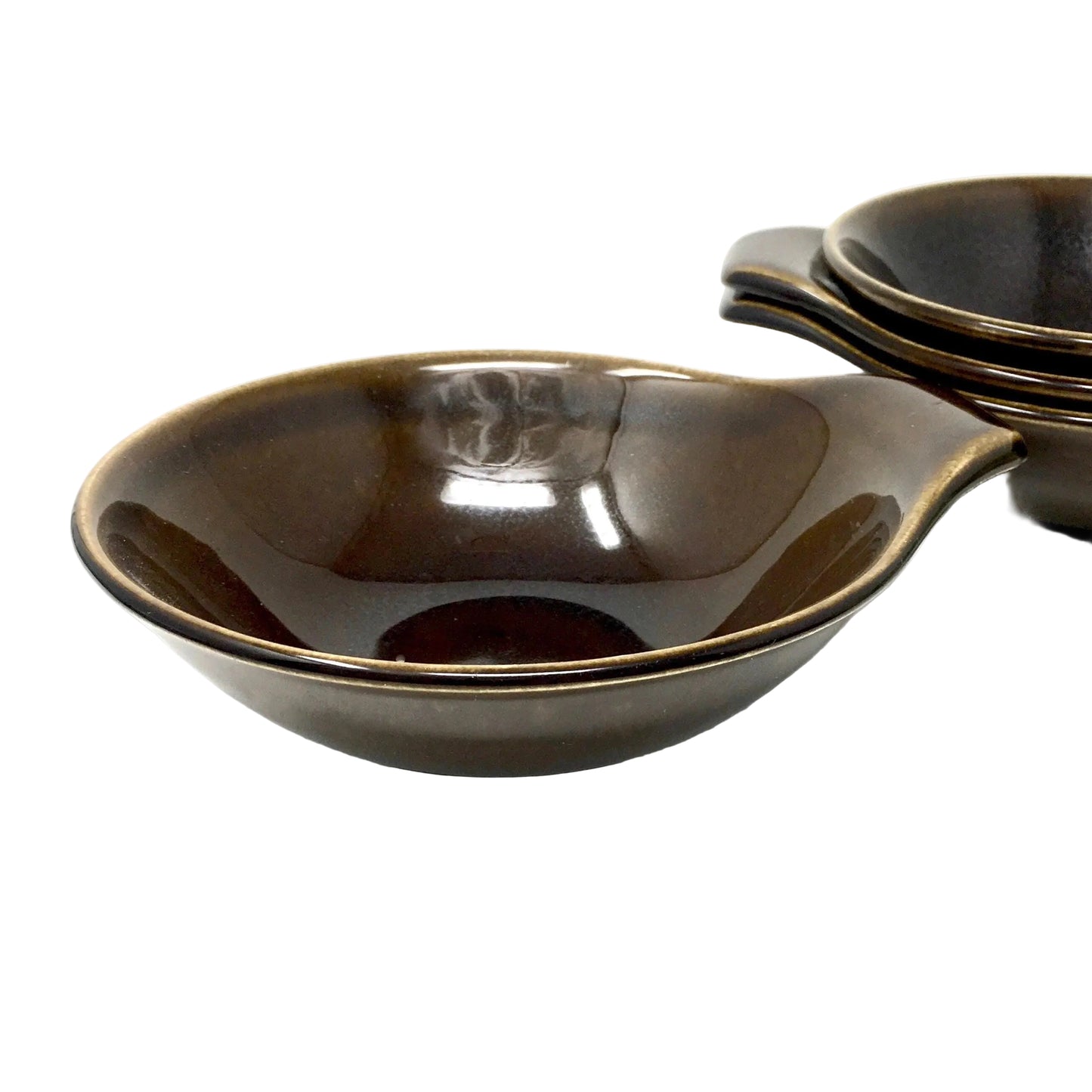 Russel Wright Soup Bowl Black Chutney | American Modern Steubenville Pottery