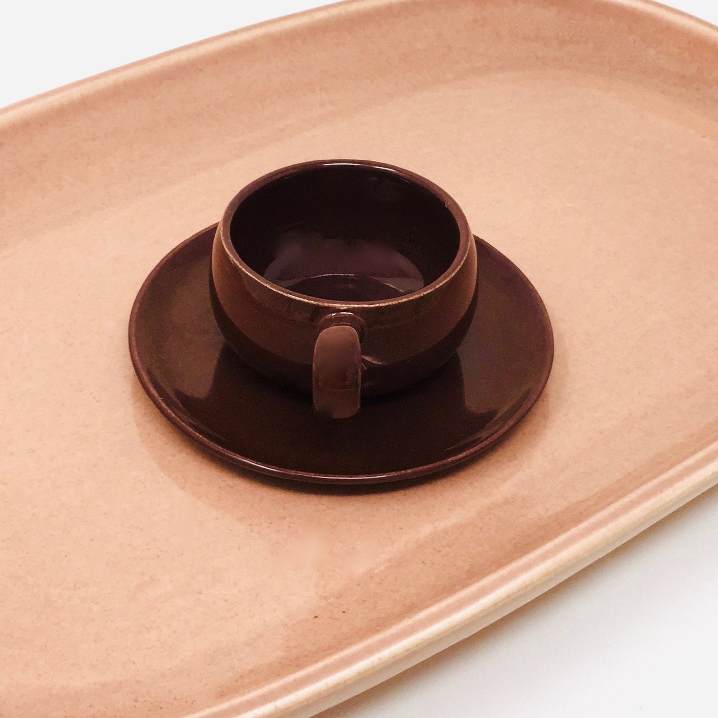Russel Wright Bean Brown | After Dinner Espresso Cup and Saucer