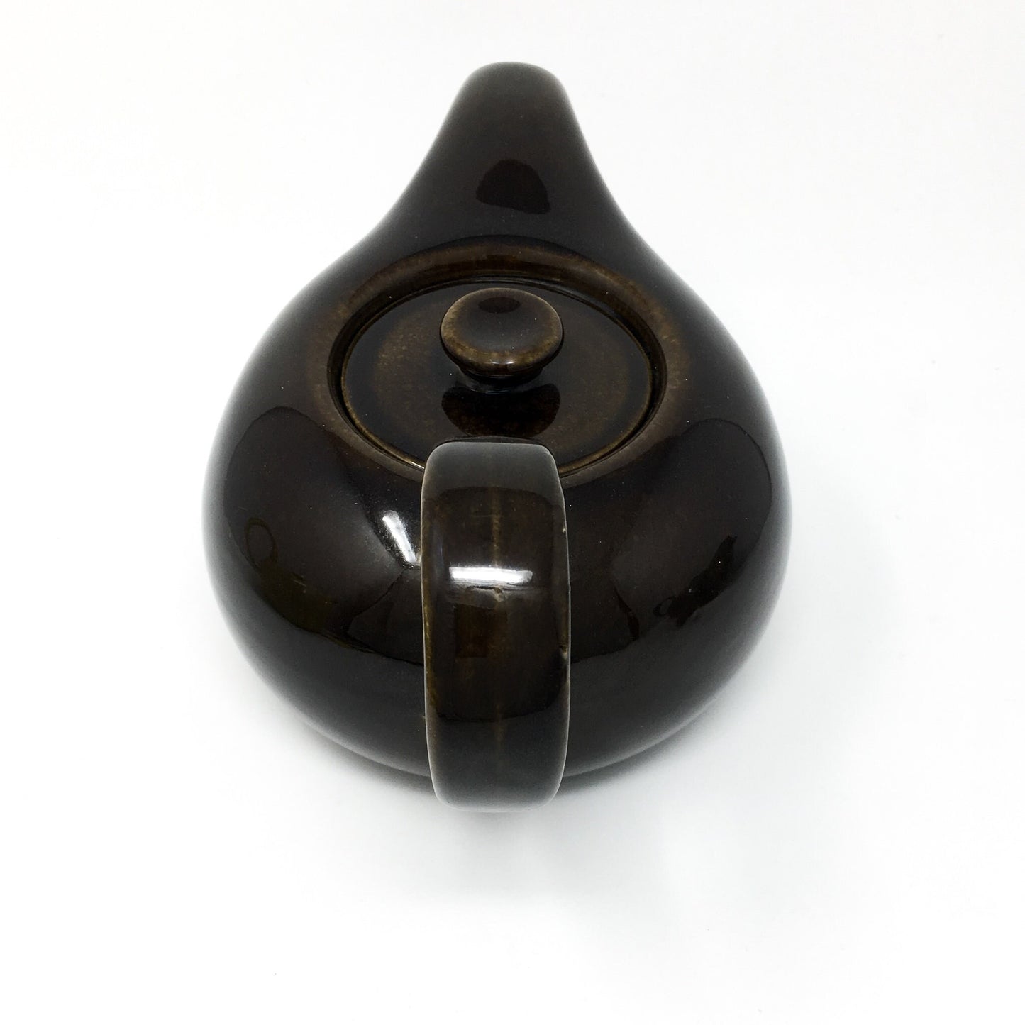 Russel Wright Black Chutney Teapot | American Modern Steubenville Pottery