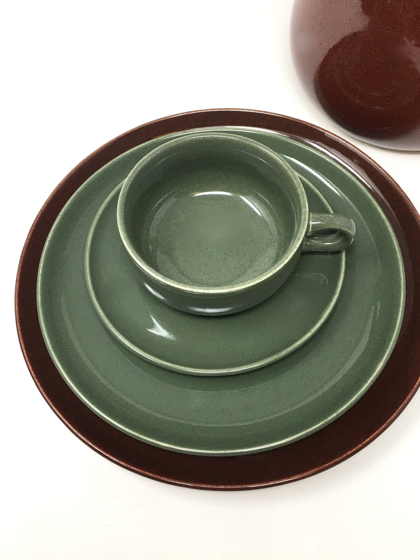 Russel Wright Cedar Green Cup and Saucer | Vintage American Modern