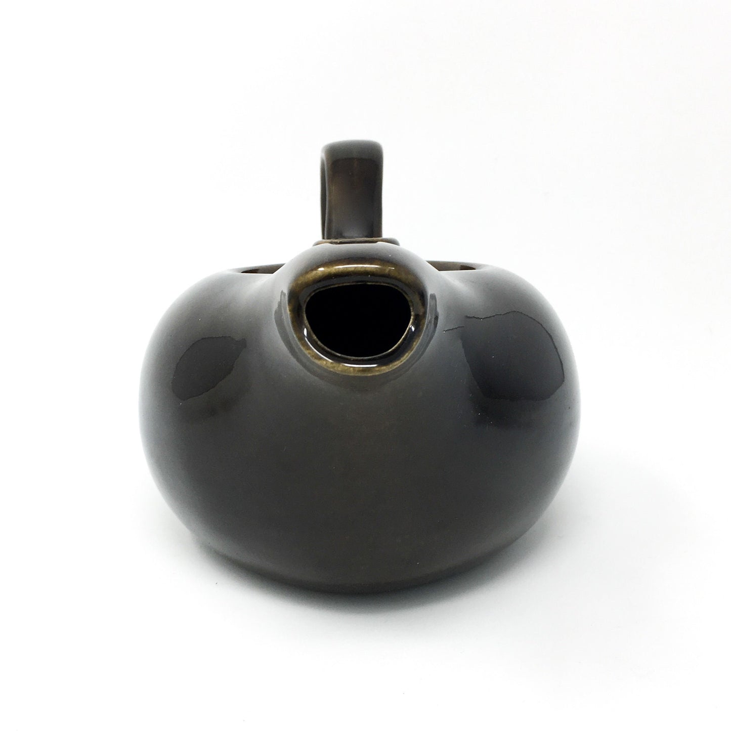 Russel Wright Black Chutney Teapot | American Modern Steubenville Pottery