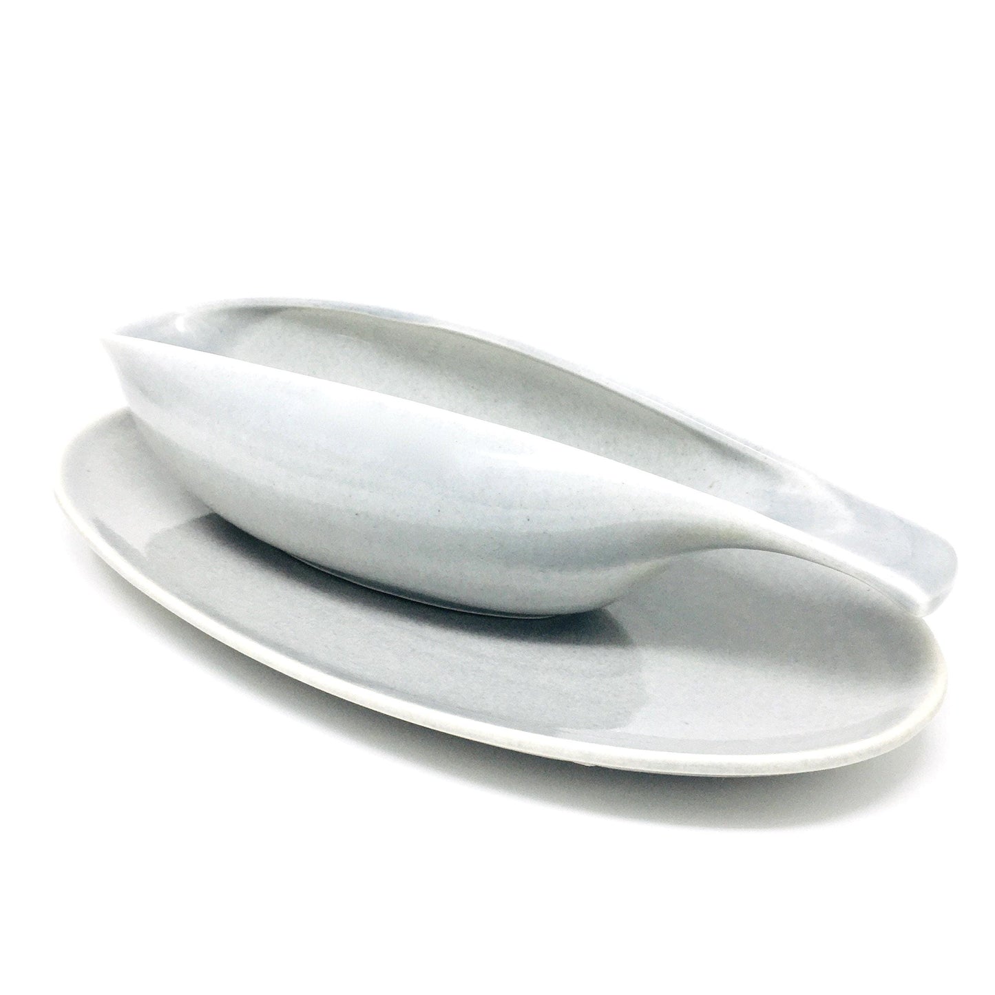 Russel Wright American Modern Granite Gray | Gravy Boat and Liner,  MCM, , Steubenville Pottery, 1939-1959