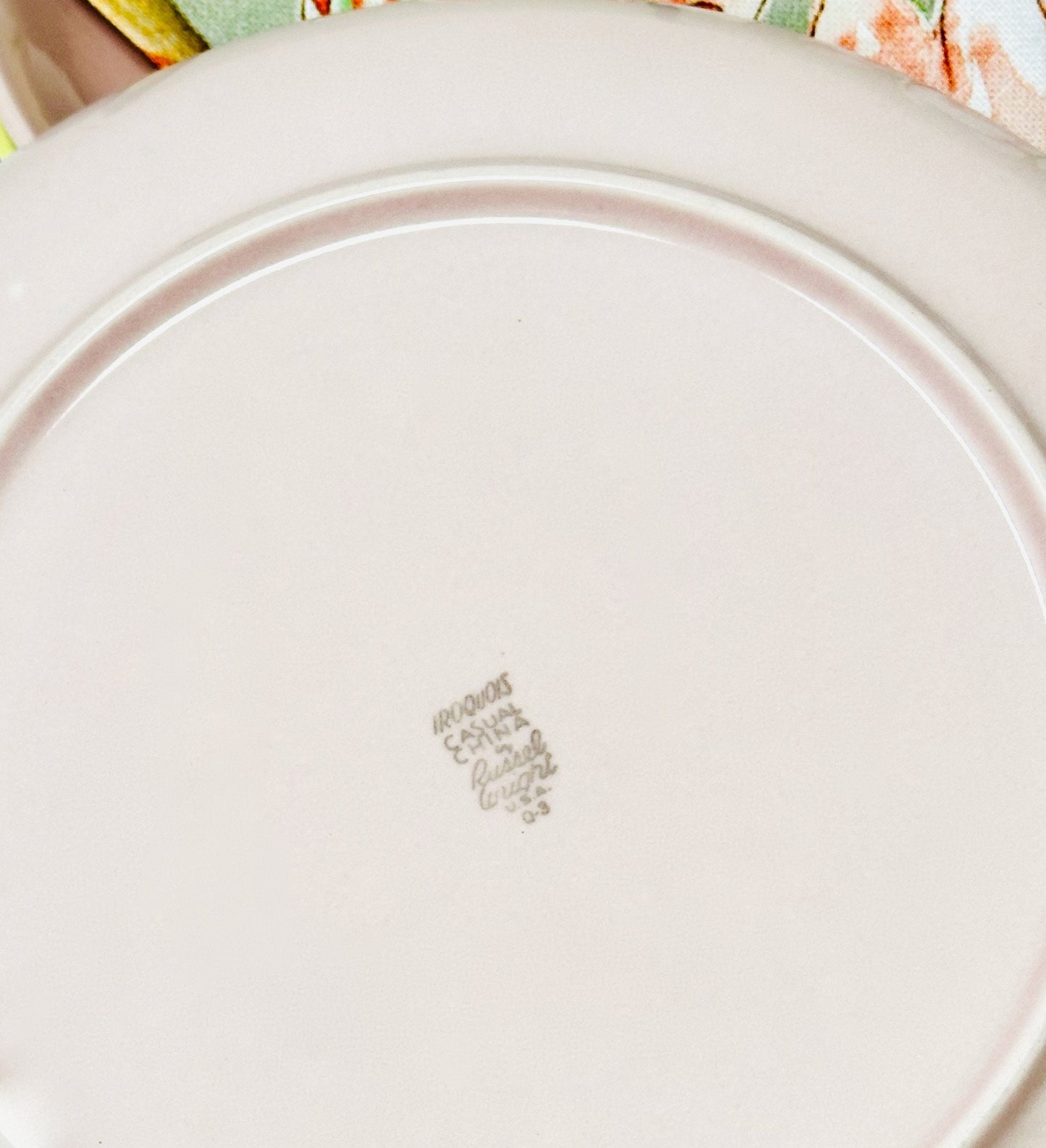 Russel Wright Pink Sherbet Dinner Plate | Vintage Iroquois Casual China