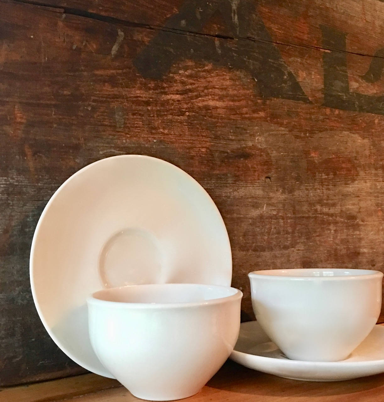 Russel Wright White Cup and Saucer | Iroquois Casual China