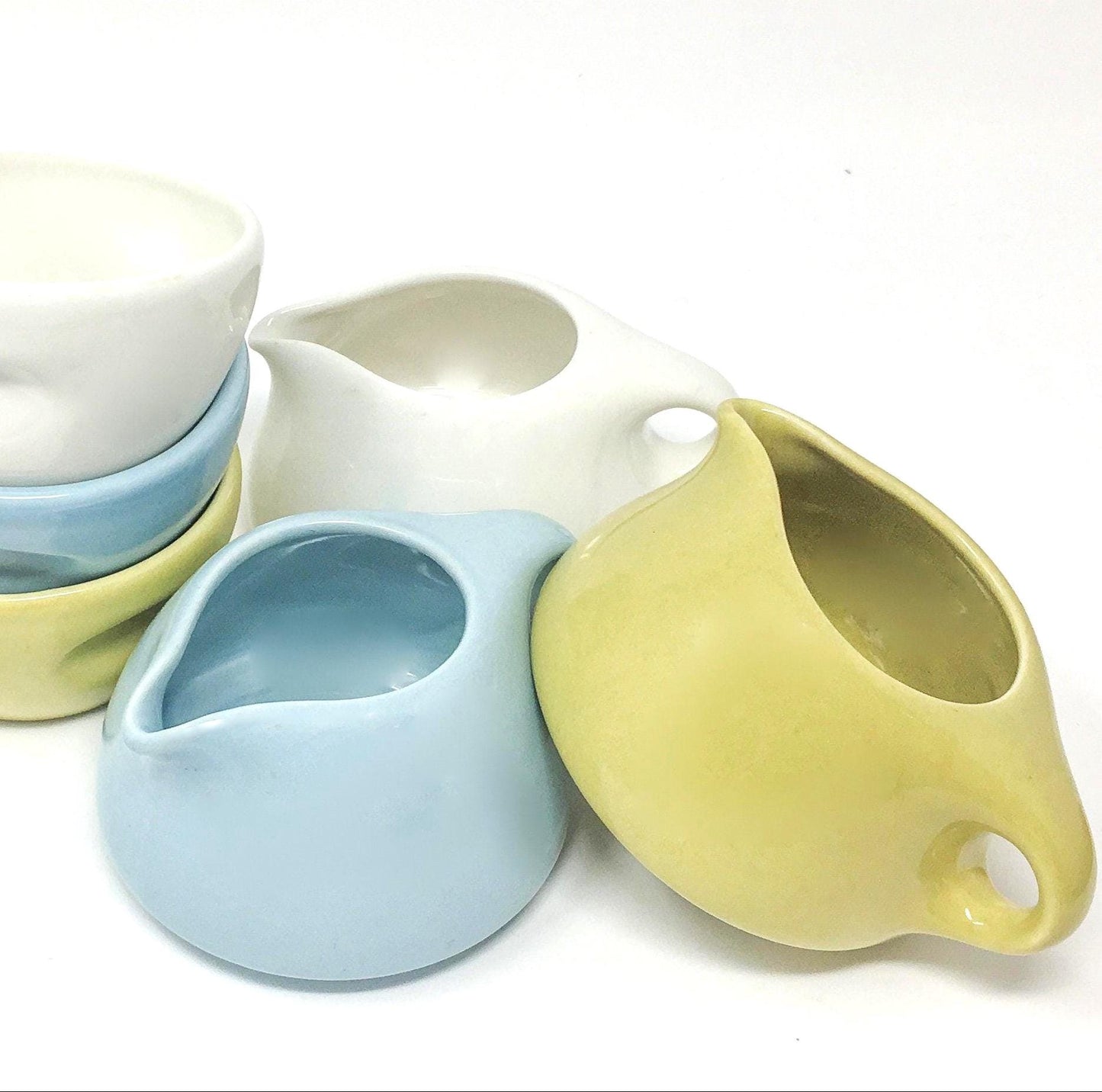 Russel Wright Stacking Creamer and Sugar - Vintage Casual China