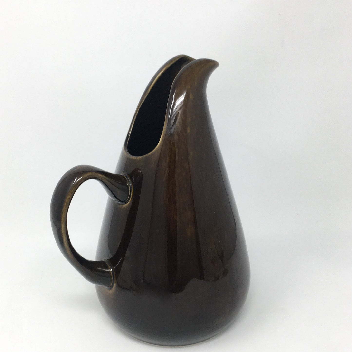 Russel Wright Black Chutney Tall Pitcher | American Modern Steubenville Pottery