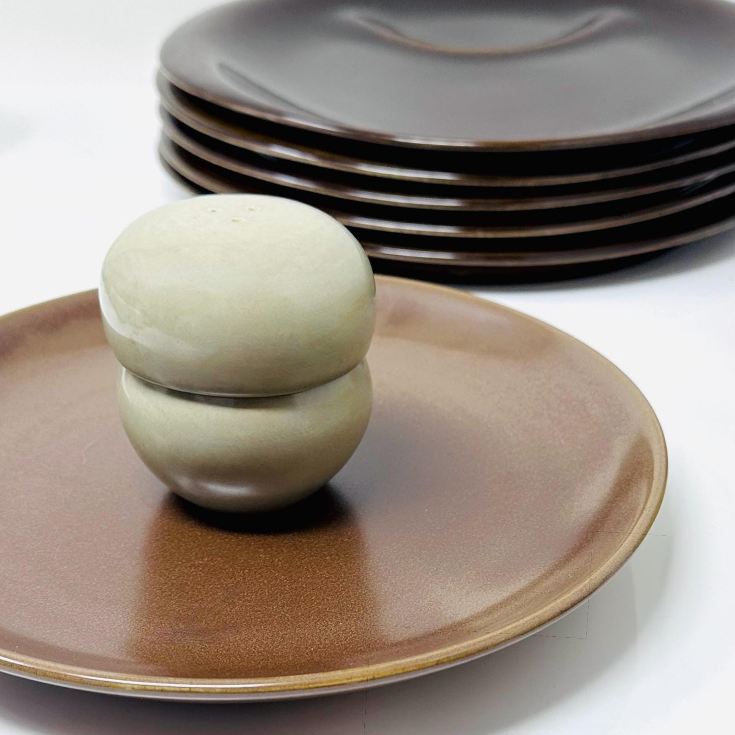 Russel Wright Oyster Salt and Pepper Shakers | Iroquois Casual China