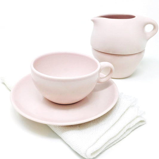 Russel Wright Four Pink Cups and Saucers |  Iroquois Casual China