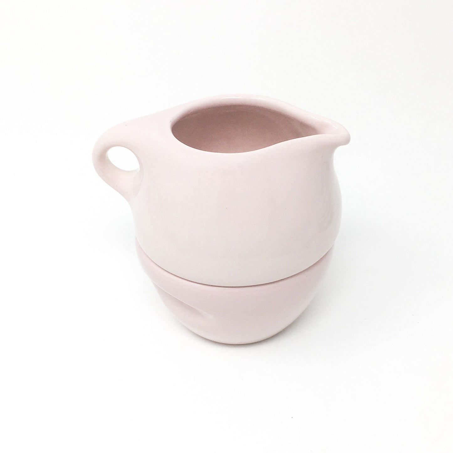 Russel Wright Casual Stacking Cream and Sugar | Pink Sherbet