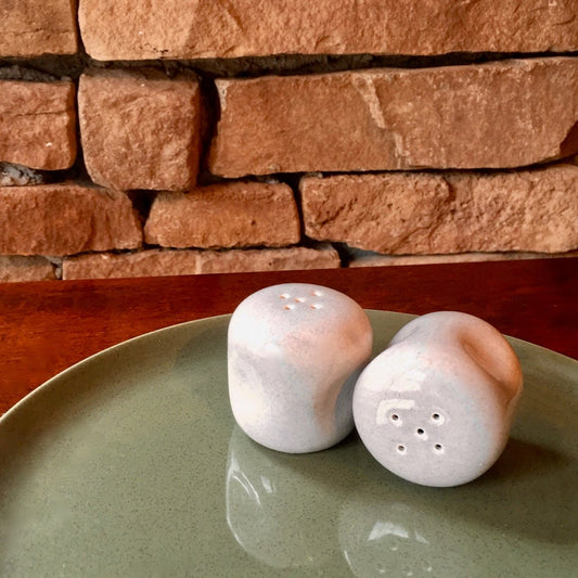 Russel Wright Granite Gray Salt and Pepper Shakers: American Modern