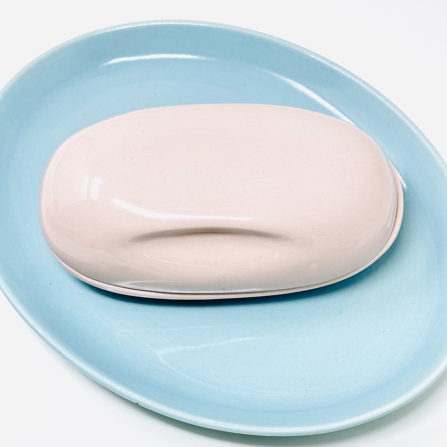 Russel Wright Pink Butter Dish |  Iroquois Casual China
