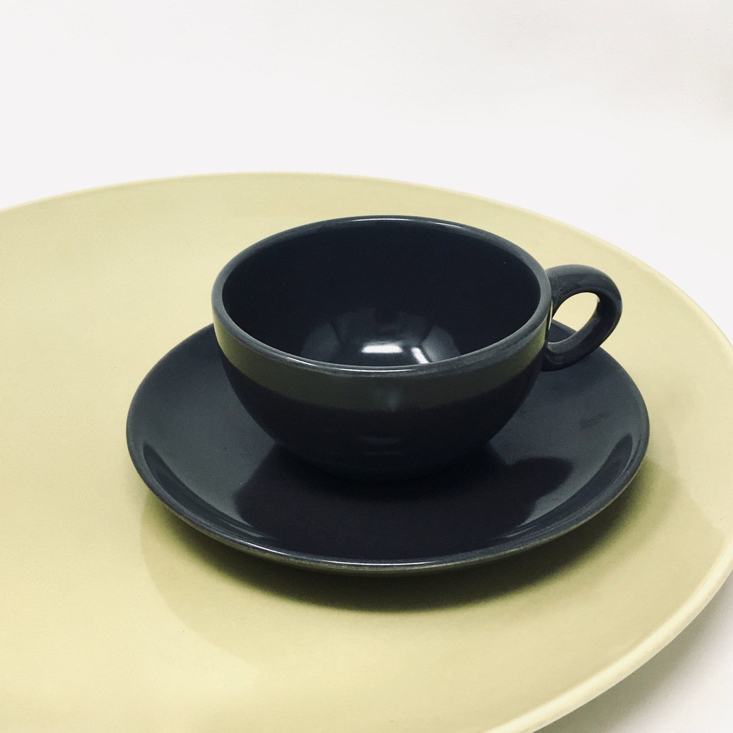 Russel Wright Charcoal Cup and Saucer |  Vintage Iroquois Casual China