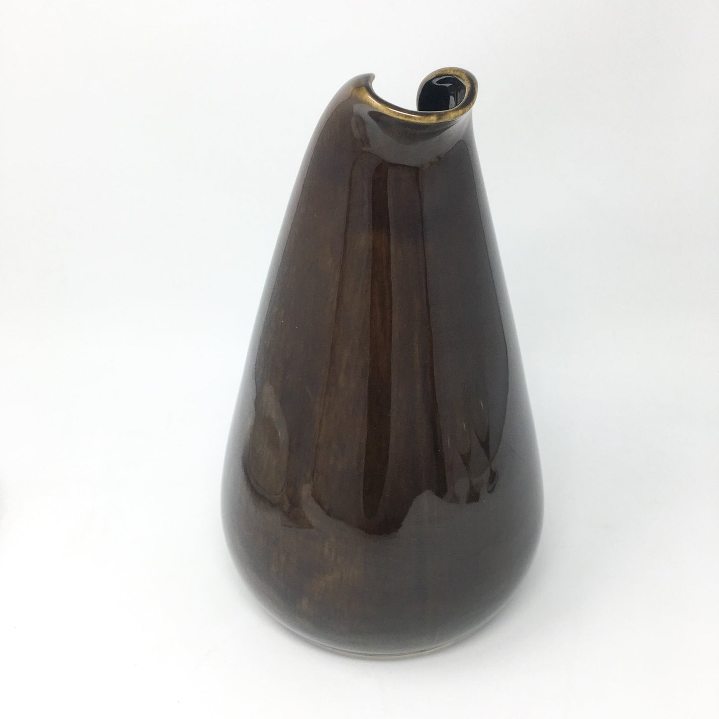 Russel Wright Black Chutney Tall Pitcher | American Modern Steubenville Pottery
