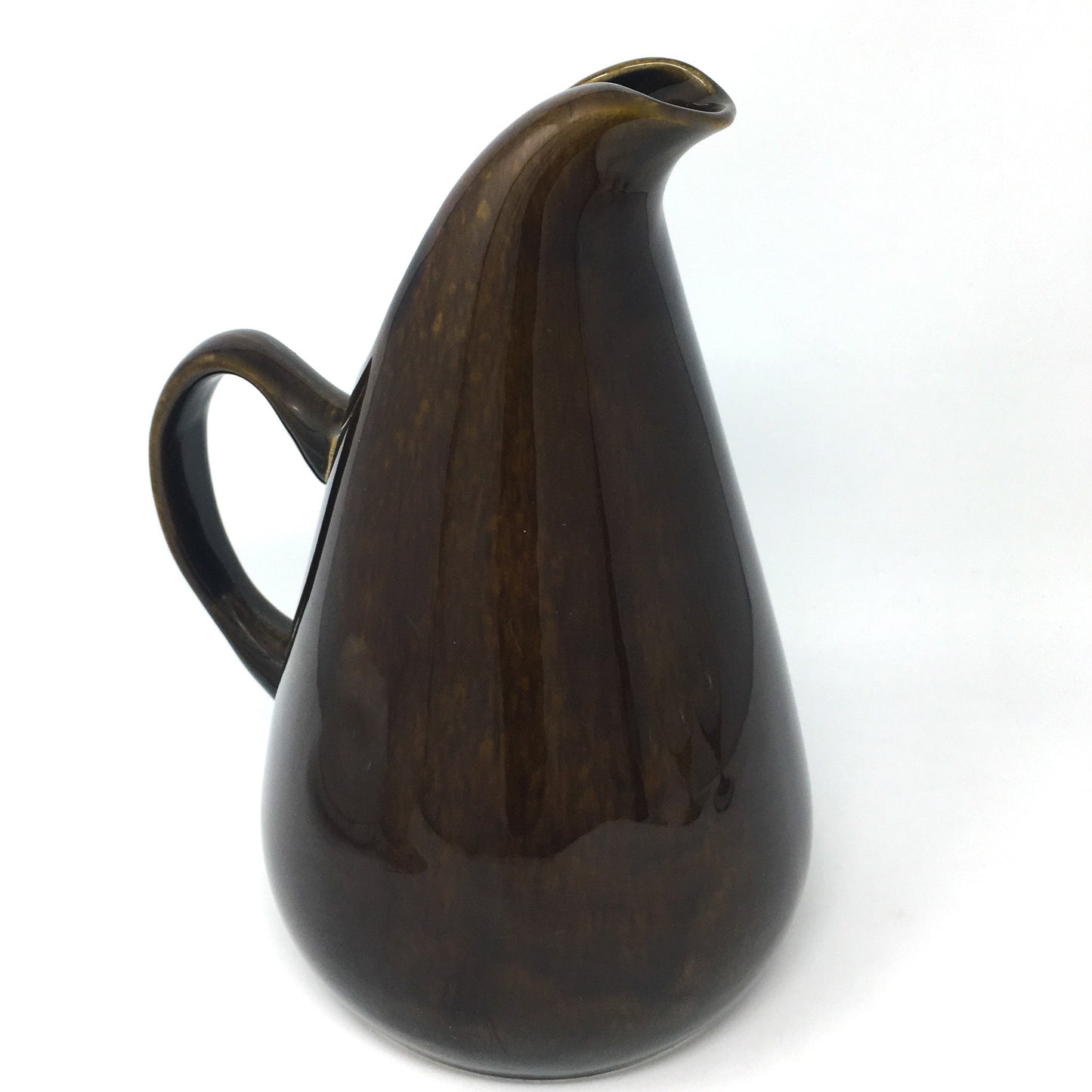 Russel Wright Black Chutney Tall Pitcher | American Modern Steubenville Pottery