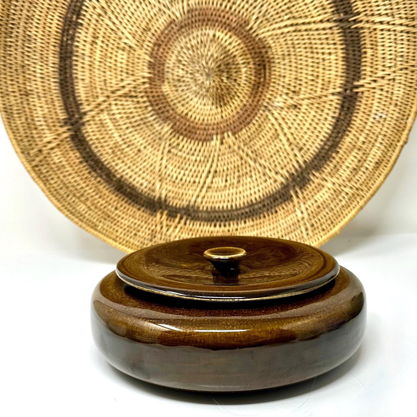 Russel Wright, Black Chutney, Serving Bowl with Lid, American Modern by Steubenville Pottery, 1939-1959