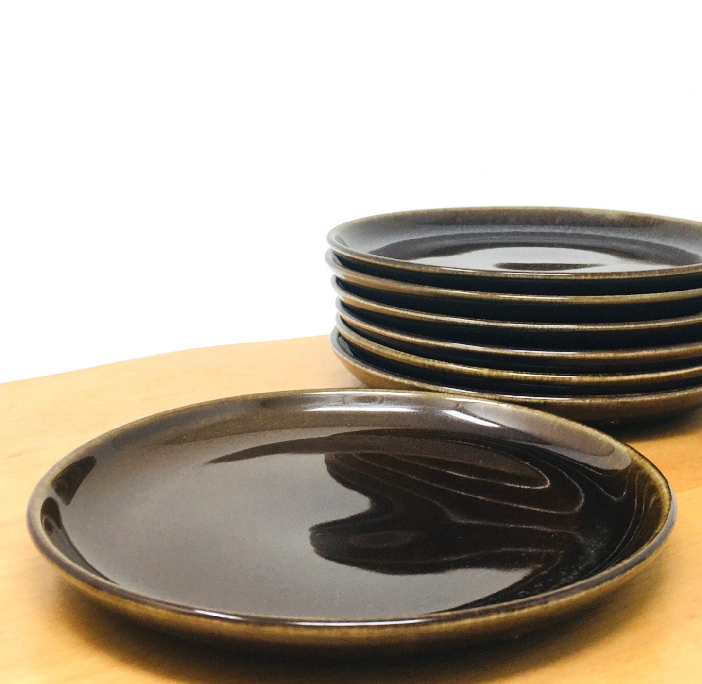 Russel Wright Black Chutney Bread Plate | Vintage American Modern