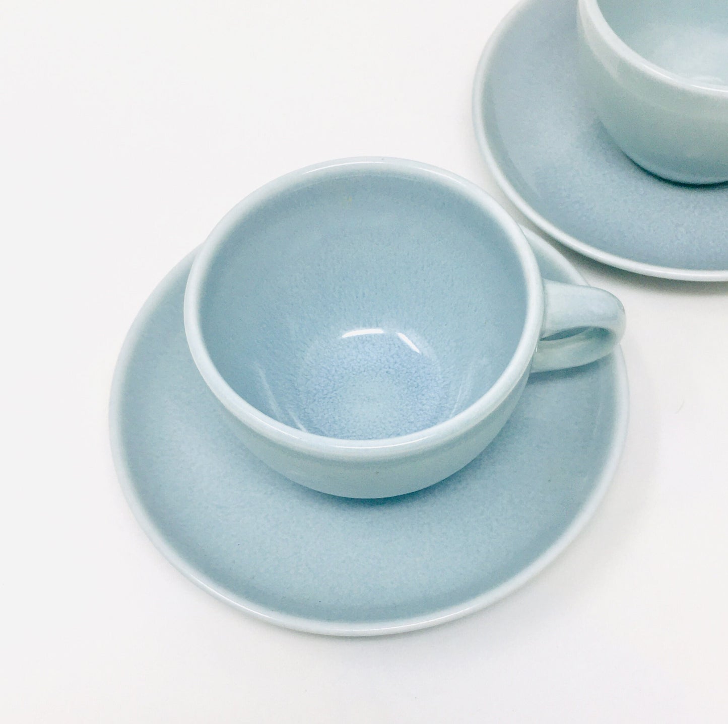 Russel Wright Foamy Blue Cup and Saucer | Vintage Casual China | Iroquois