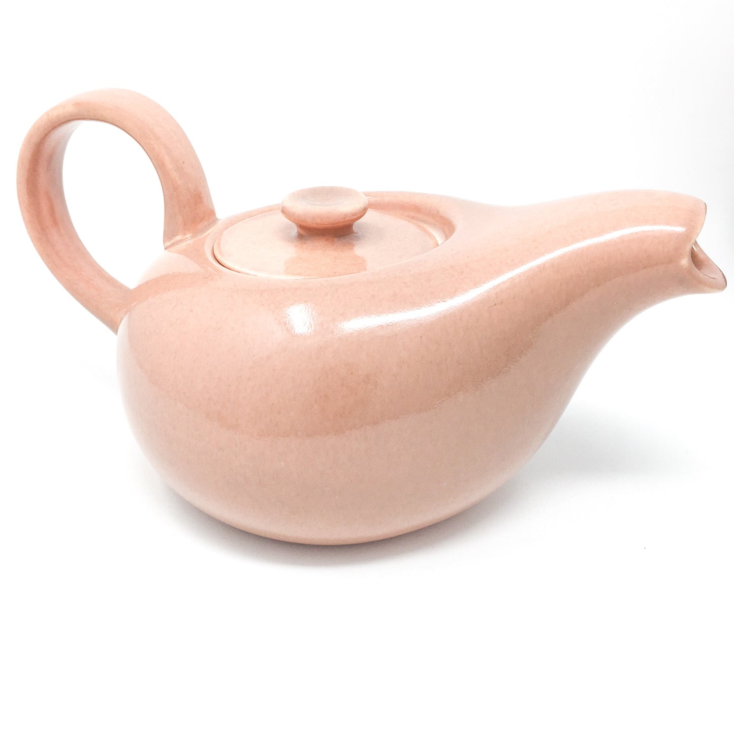 Russel Wright Coral Teapot: American Modern Mid Century Steubenville Pottery