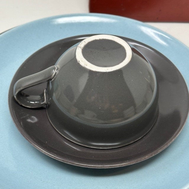 Russel Wright Charcoal Cup and Saucer | Restyled Casual China