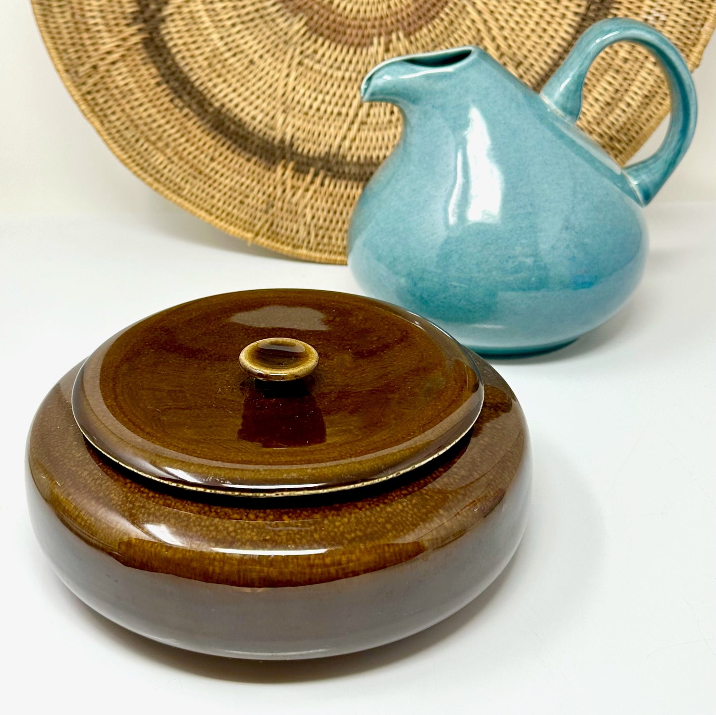 Russel Wright, Black Chutney, Serving Bowl with Lid, American Modern by Steubenville Pottery, 1939-1959