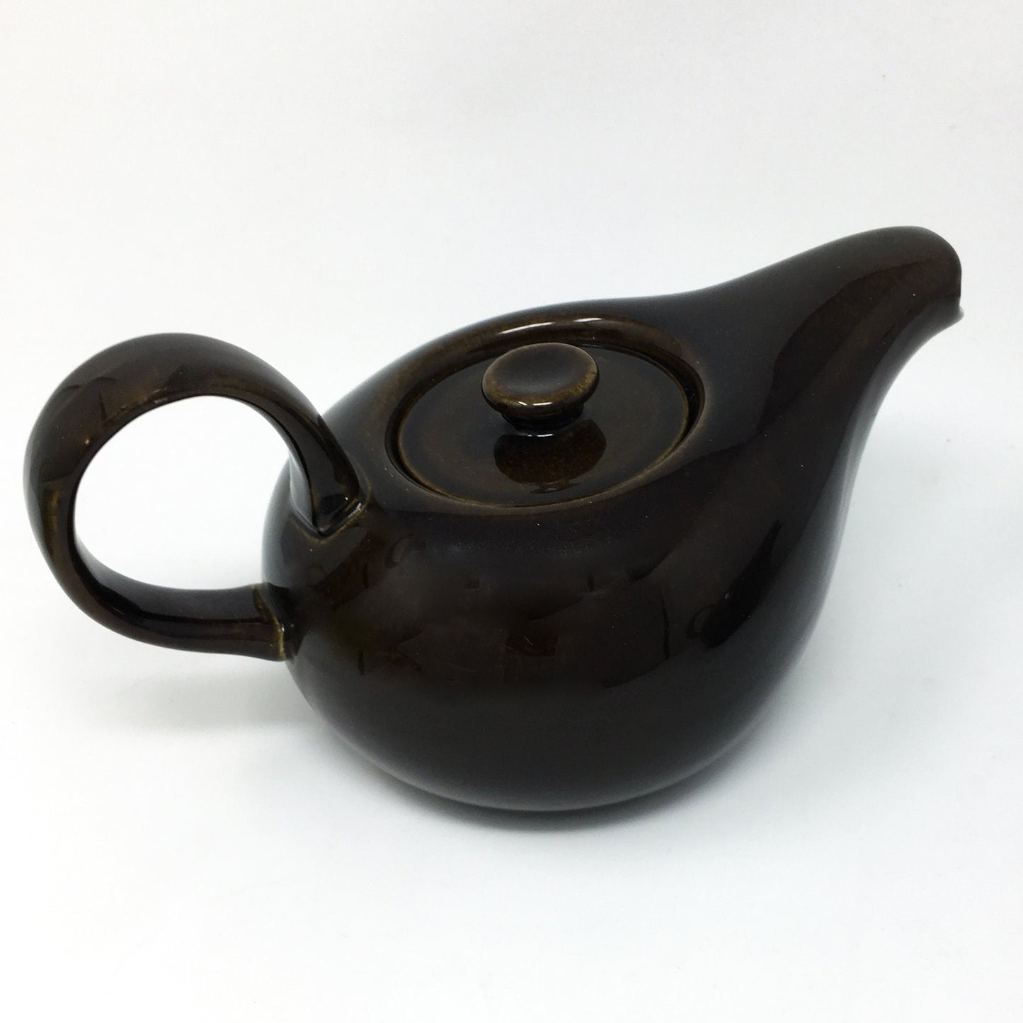 Russel Wright Black Chutney Teapot | American Modern Steubenville Pottery
