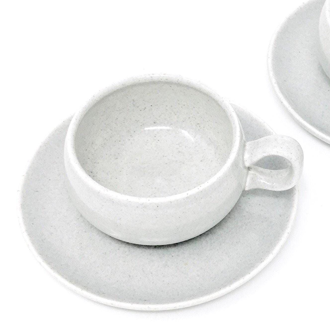 Russel Wright Granite Gray After Dinner Cup and Saucer | Vintage American Modern