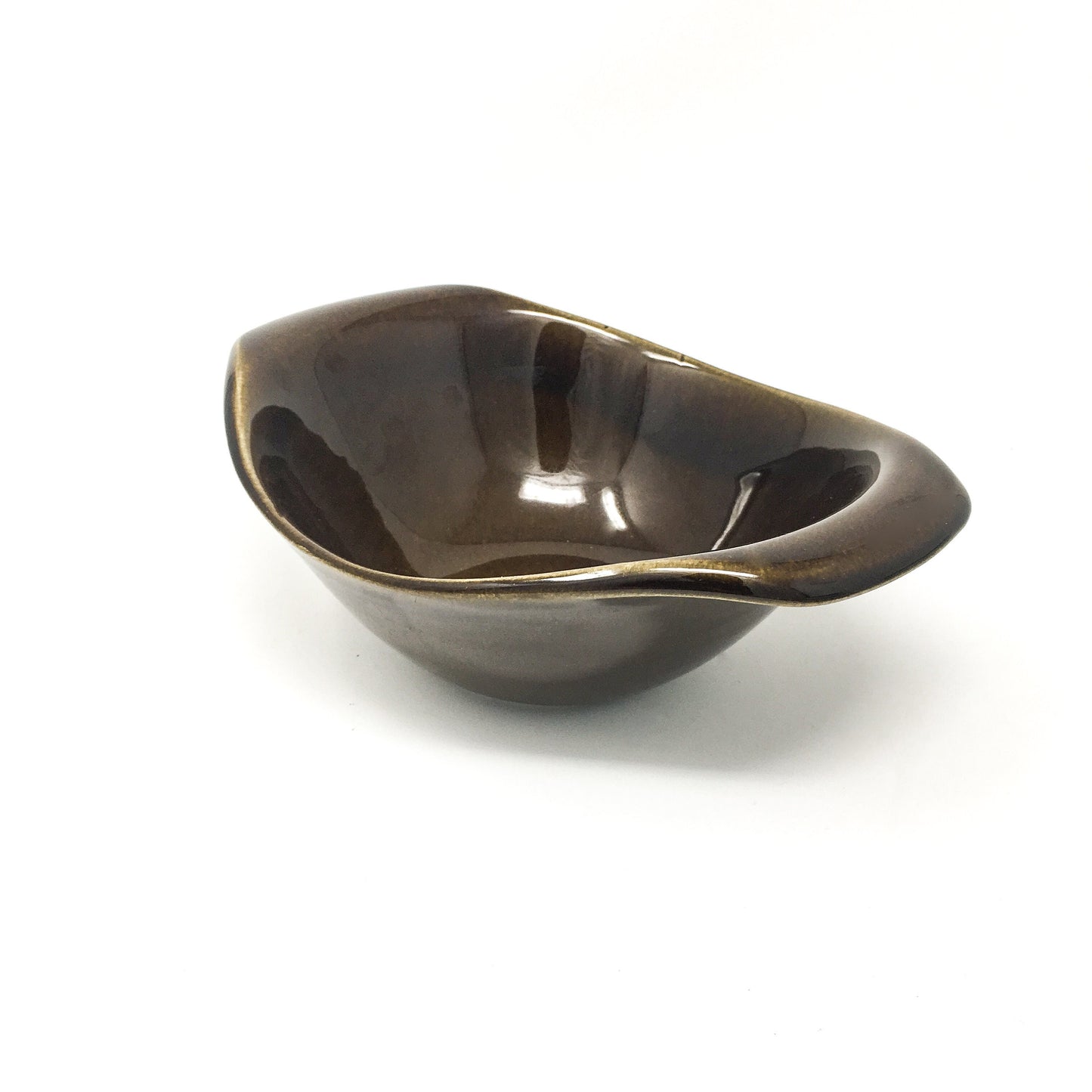 Russel Wright Black Chutney Sauceboat | American Modern Steubenville Pottery