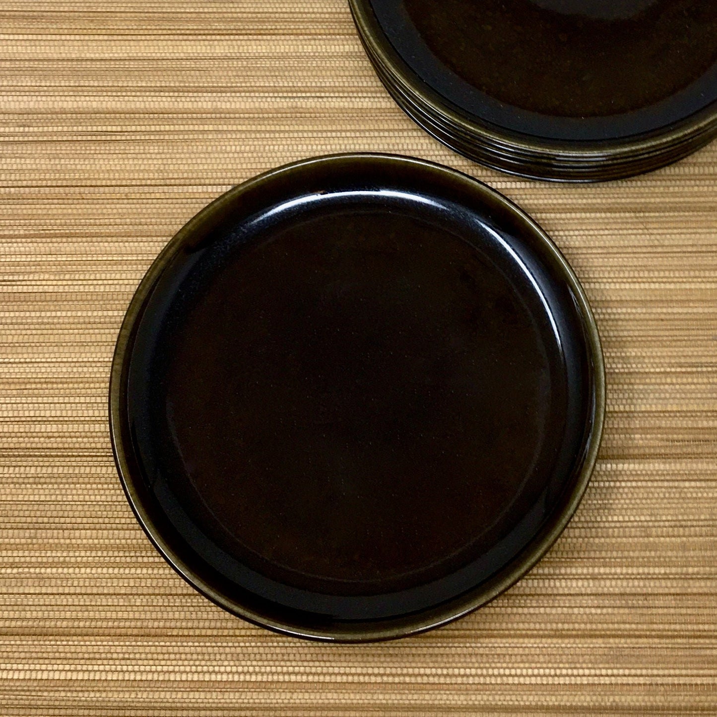 Russel Wright Black Chutney Bread Plate | Vintage American Modern