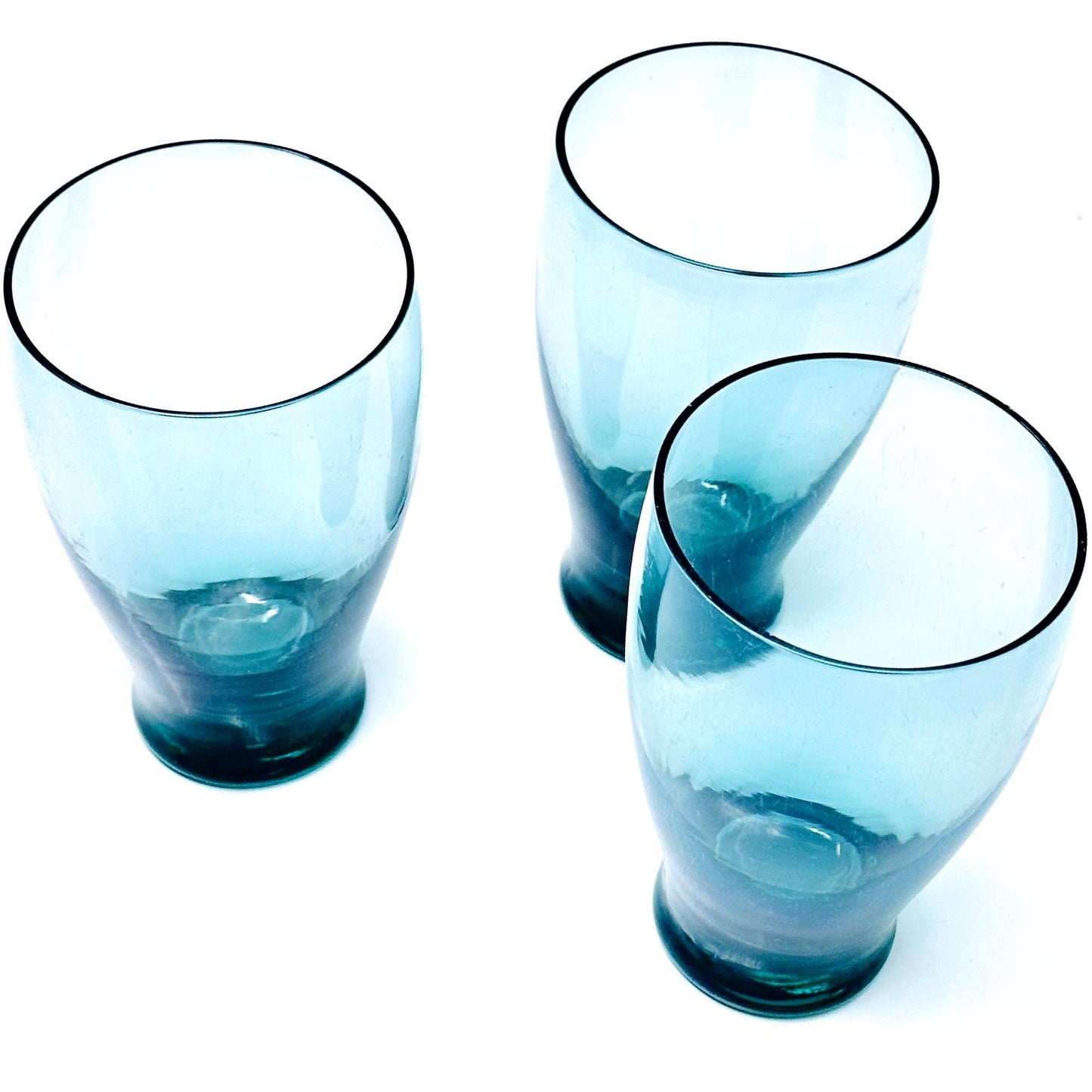 Russel Wright Four Seafoam Juice Tumblers | Morgantown Glass Guild