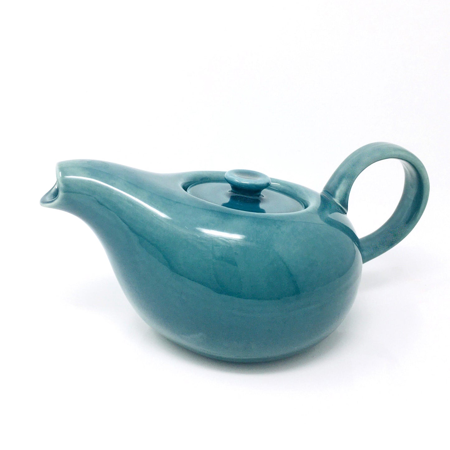 Russel Wright Seafoam Teapot | American Modern Steubenville Pottery