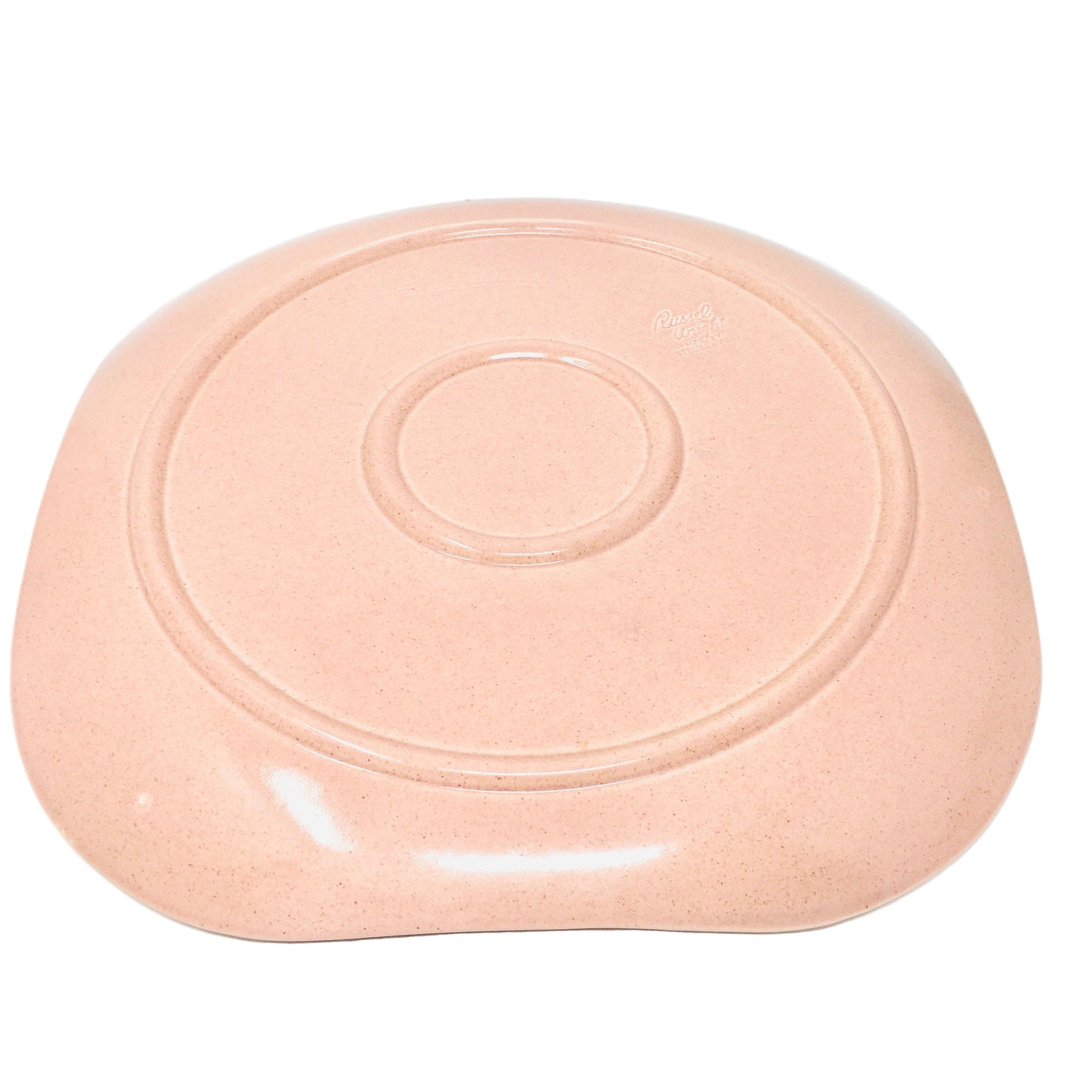 Russel Wright, Chop Plate, Coral, Square Platter, MCM Design, Steubenville Pottery, 1939-1959