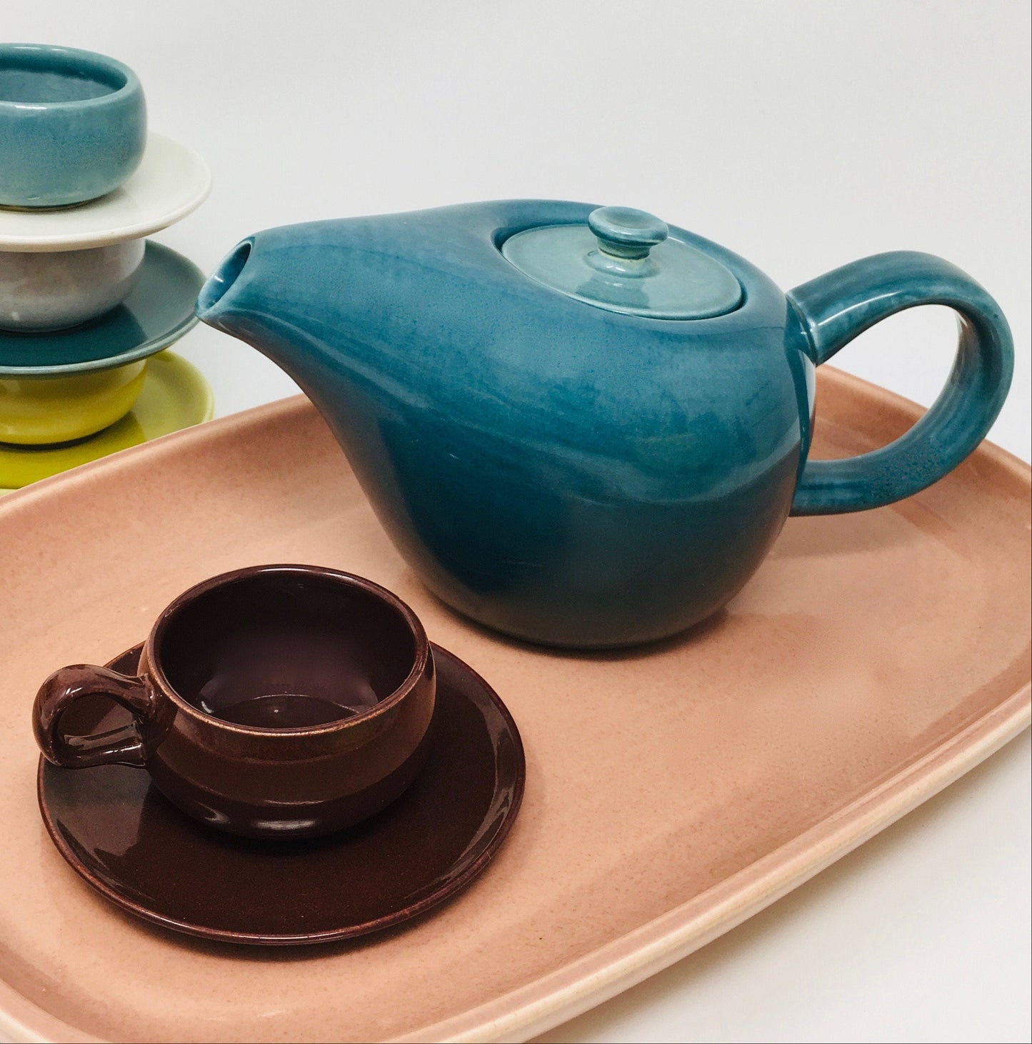 Russel Wright Bean Brown | After Dinner Espresso Cup and Saucer