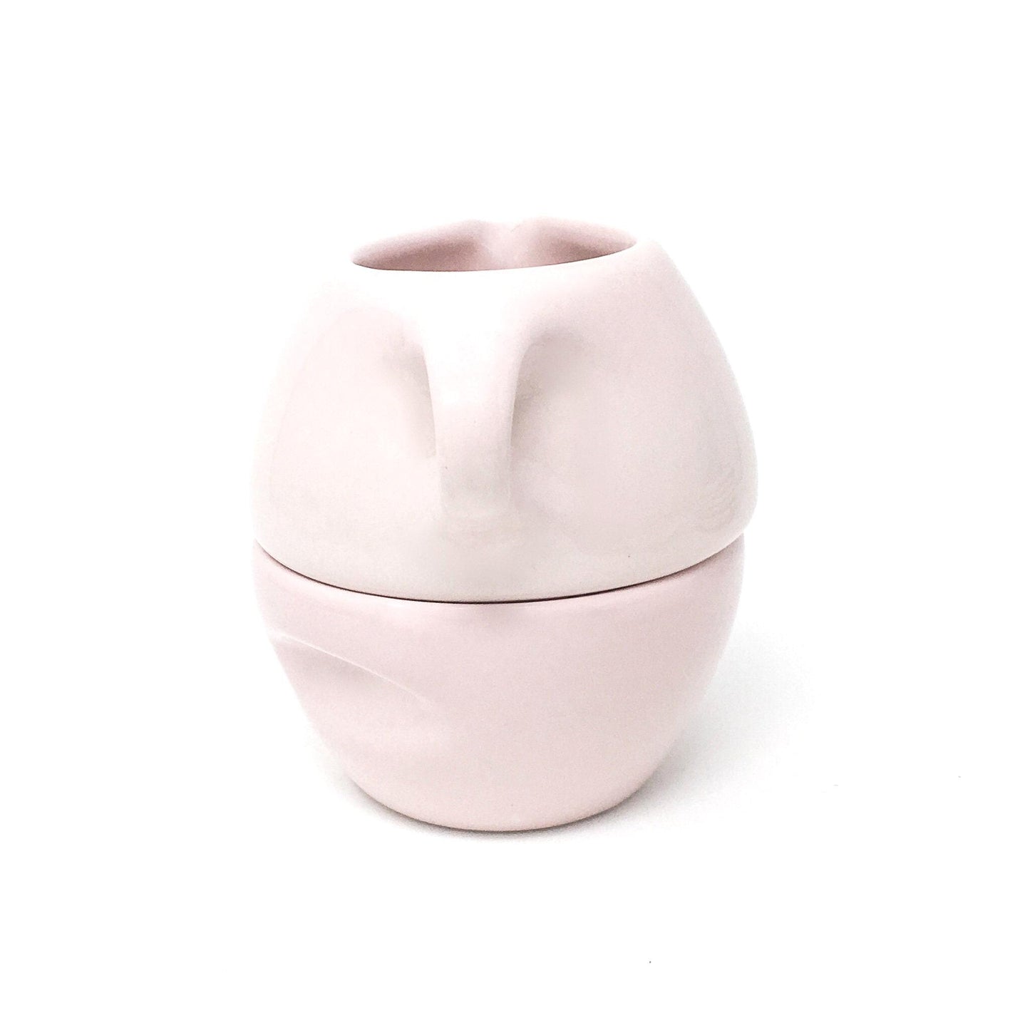 Russel Wright Casual Stacking Cream and Sugar | Pink Sherbet