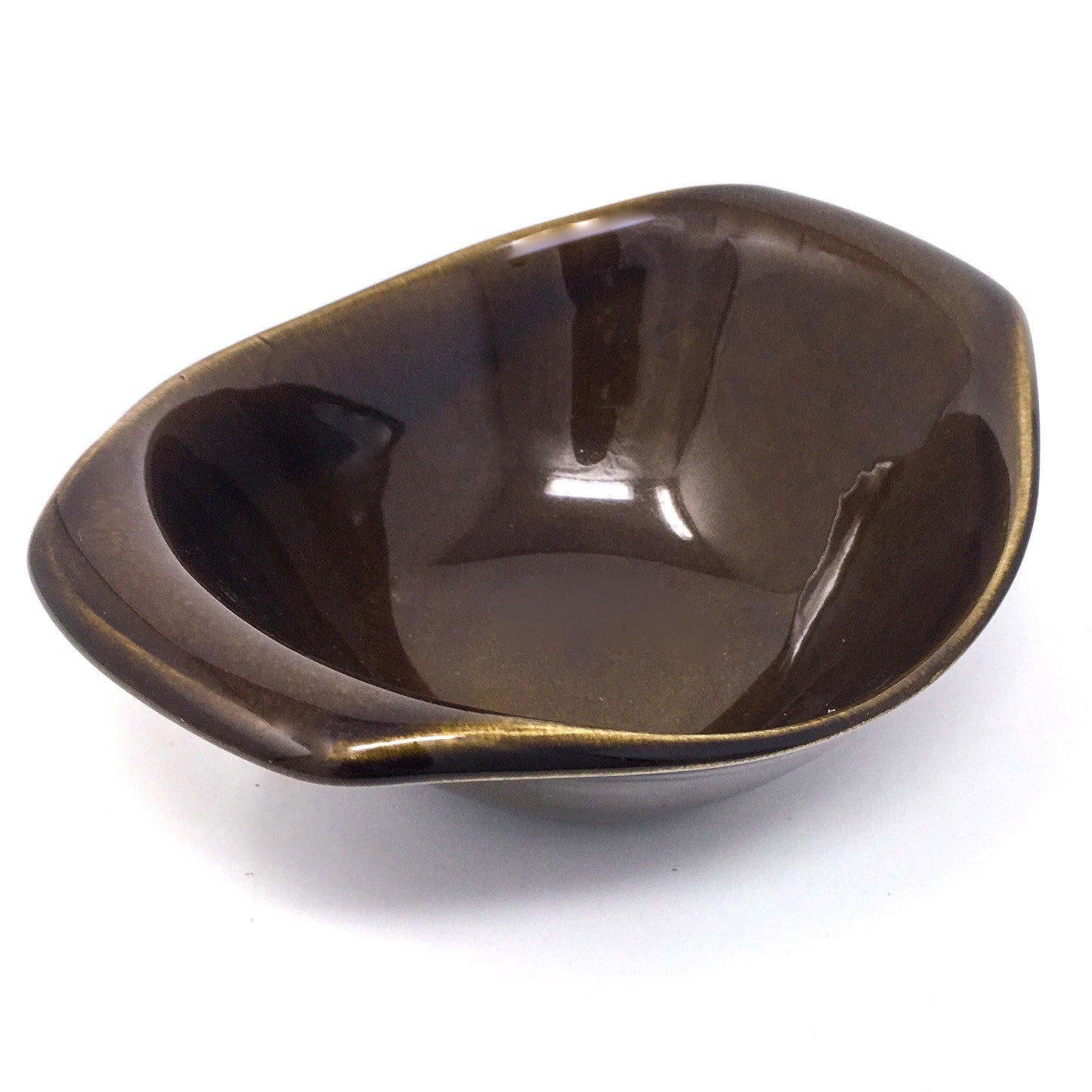 Russel Wright Black Chutney Sauceboat | American Modern Steubenville Pottery