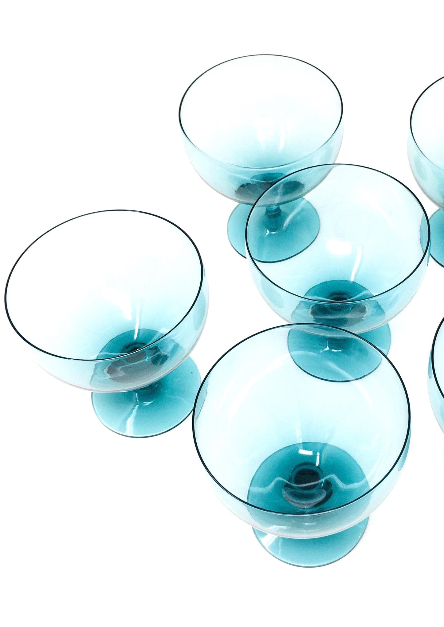 Russel Wright Seafoam | Four Water Goblets |  Morgantown Glass Guild