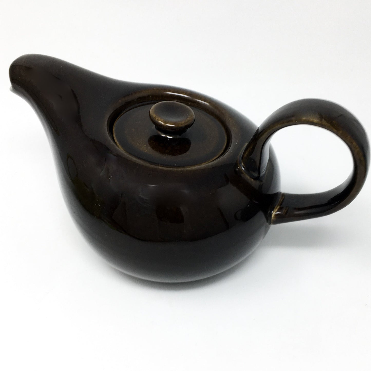 Russel Wright Black Chutney Teapot | American Modern Steubenville Pottery