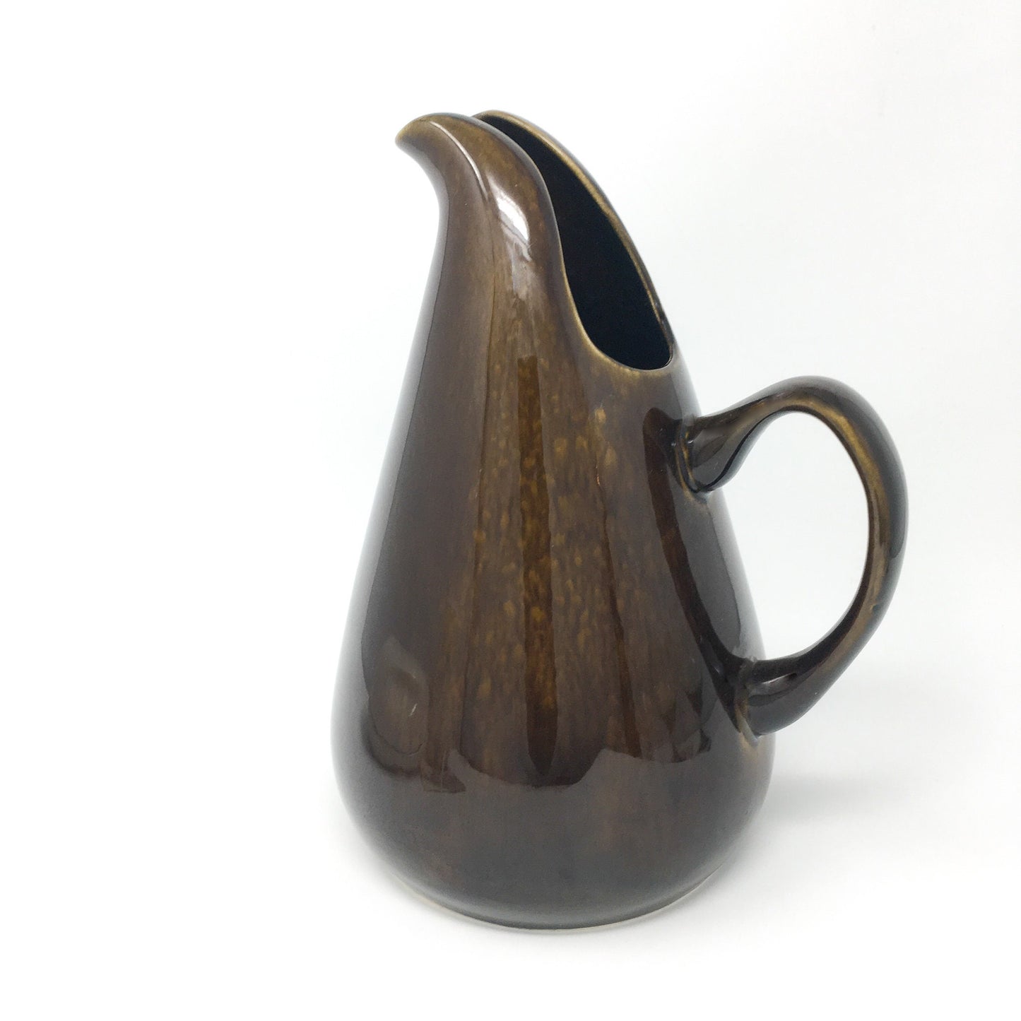 Russel Wright Black Chutney Tall Pitcher | American Modern Steubenville Pottery