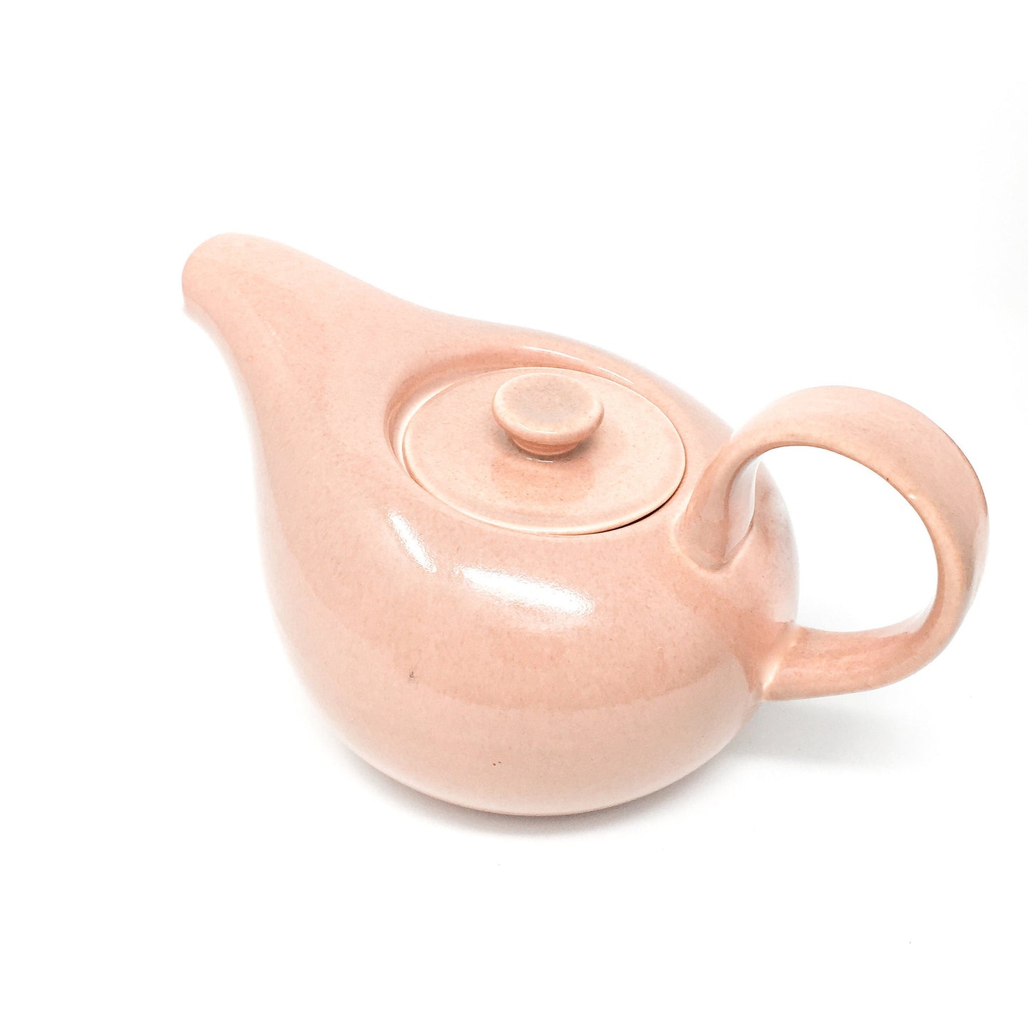 Russel Wright Coral Teapot: American Modern Mid Century Steubenville Pottery