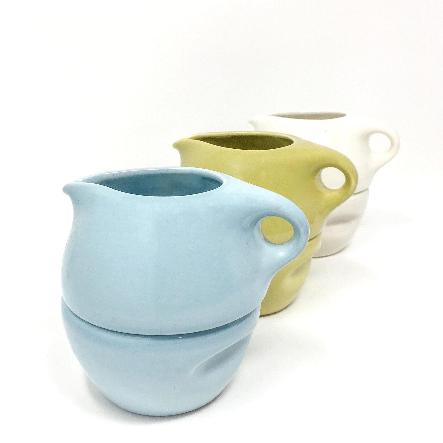 Russel Wright Stacking Creamer and Sugar - Vintage Casual China