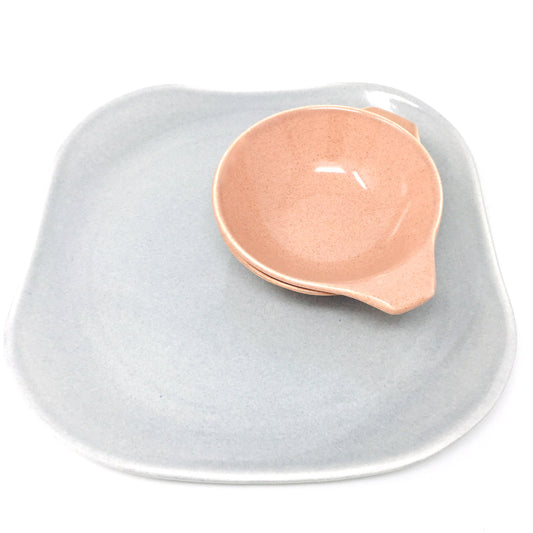 Russel Wright Granite Gray Chop Plate:  Square Platter