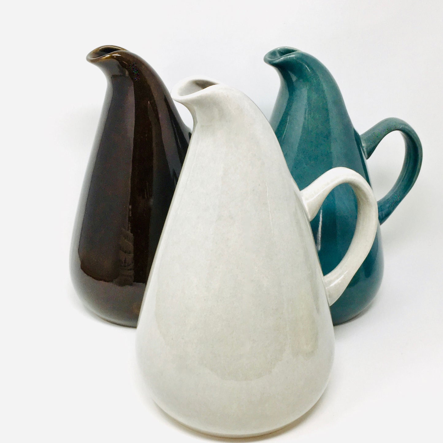 Russel Wright Black Chutney Tall Pitcher | American Modern Steubenville Pottery