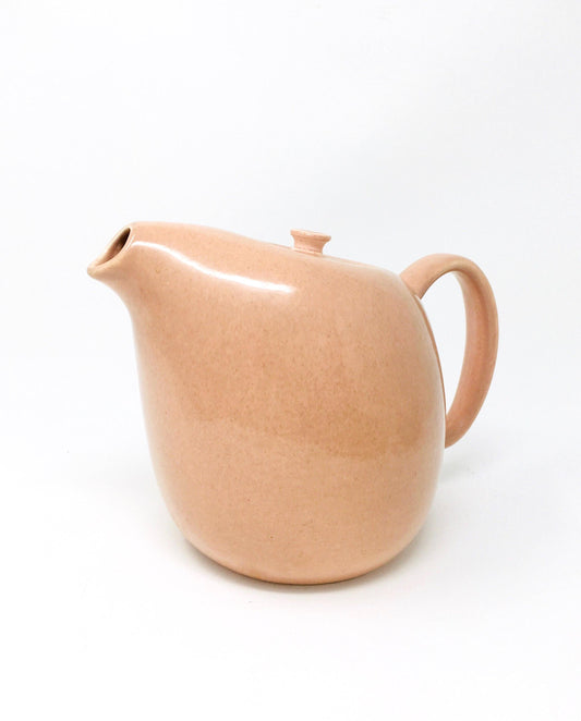 Russel Wright Coffee Pot, Coral, Large Coffee Server, American Modern, Steubenville Pottery, circa 1950