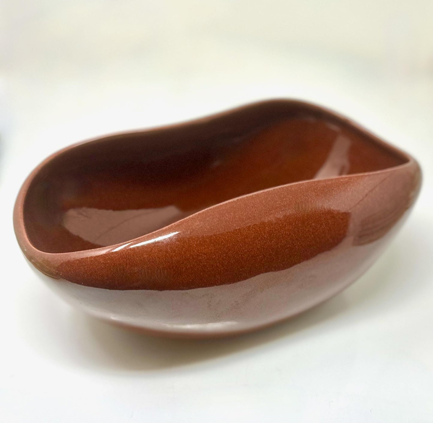 Russel Wright Bean Brown Salad Serving Bowl | American Modern